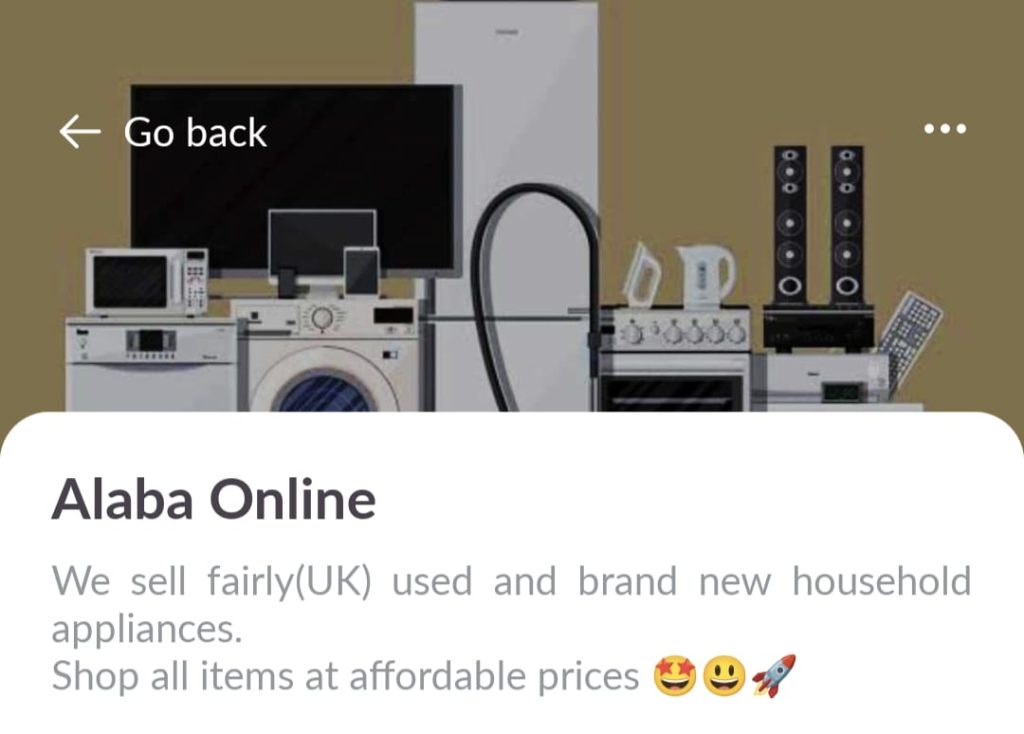 Fusion's Alaba Online Community as an online thrift store