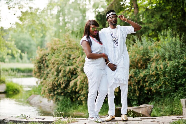 picture showing peaceful african couple