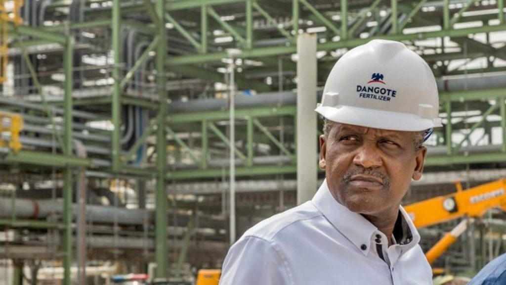 Picture showing Dangote at his refinery, trending on social media