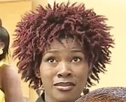 Picture showing a Nollywood actress wearing a porcupine wig