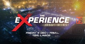 Picture showing details of the upcoming "The Experience" gospel concert in Lagos this December