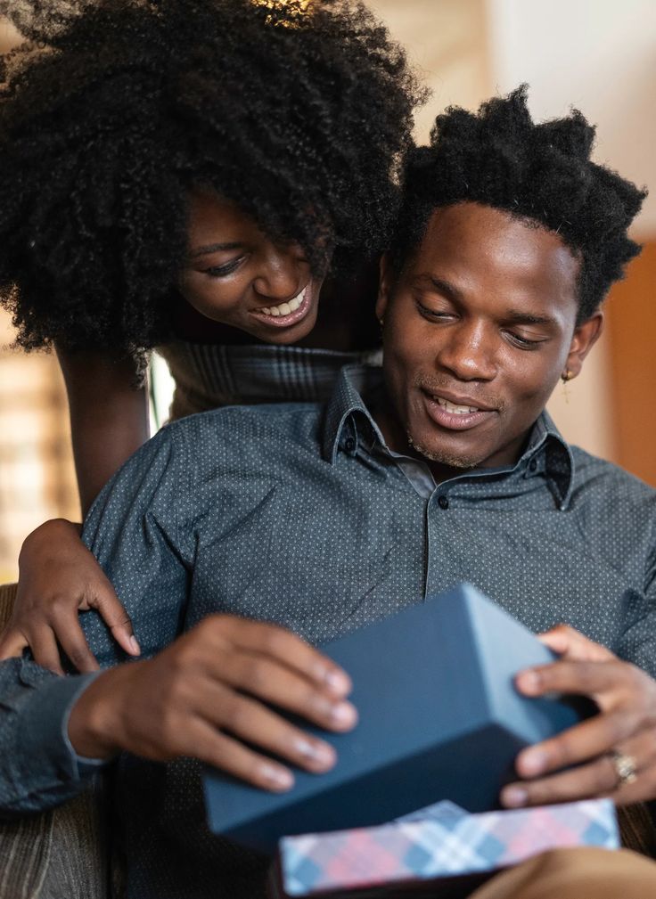 woman giving her partner an intentional gift