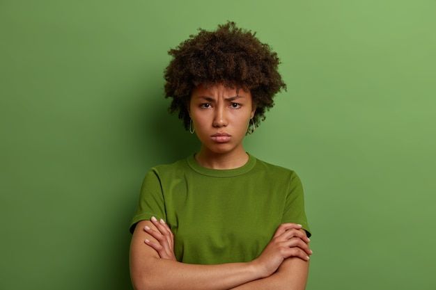 Woman displeased