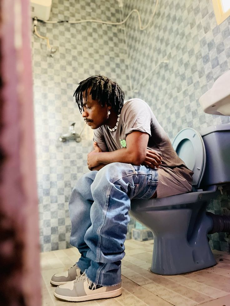 Man using the toilet