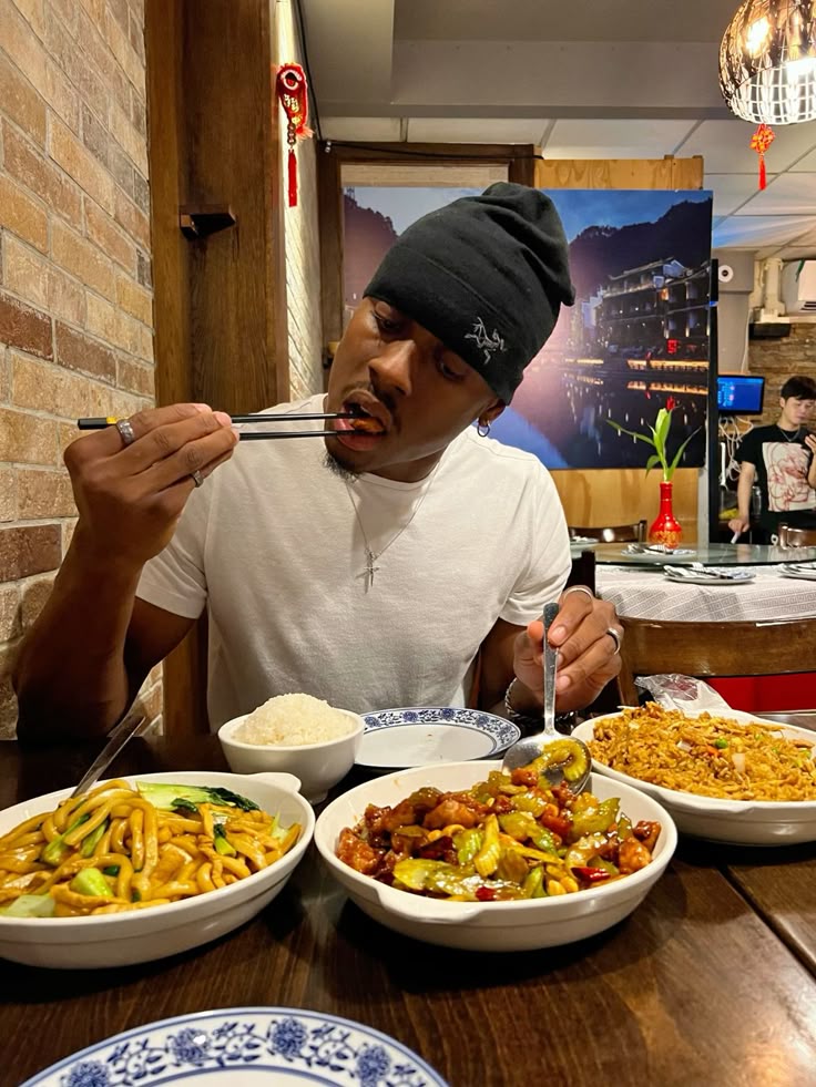 Man eating