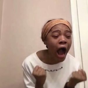 Screaming reaction because of adulthood