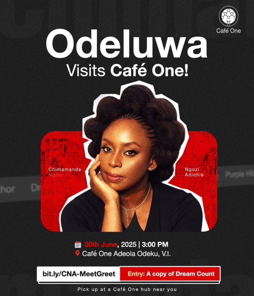 Chimamanda Ngozi Adichie at Café One in Lagos