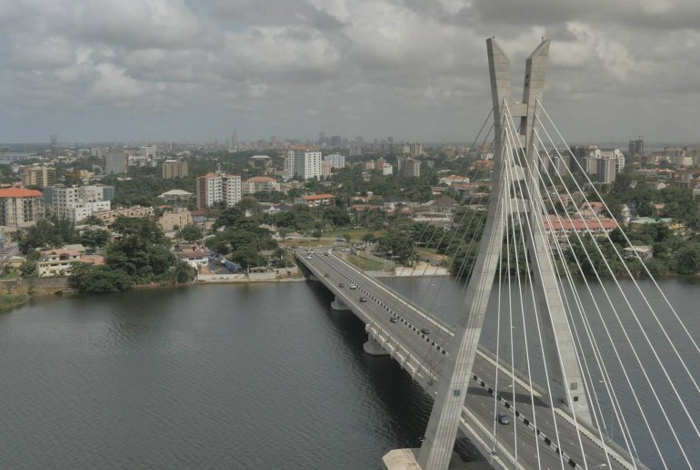 picture showing a bridge on the island in Lagos, Nigeria