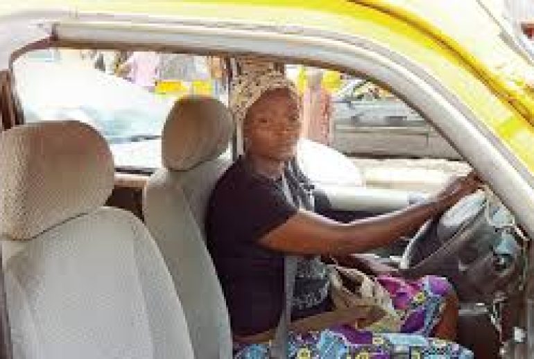 picture showing a female commercial bus driver as one of the unusual careers women are thriving in